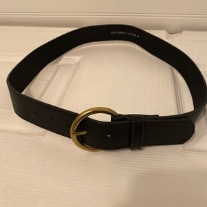 Black leather belt